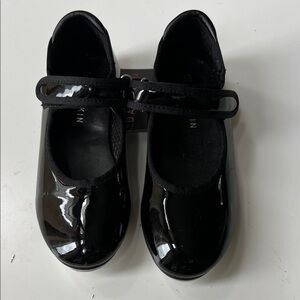 Danskin Tap Shoes Dance Patent Leather Mary Jane Velcro Black Kid/Toddler 12